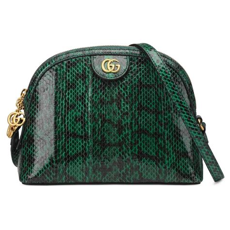 snakeskin gucci bag|Gucci green bag with snake.